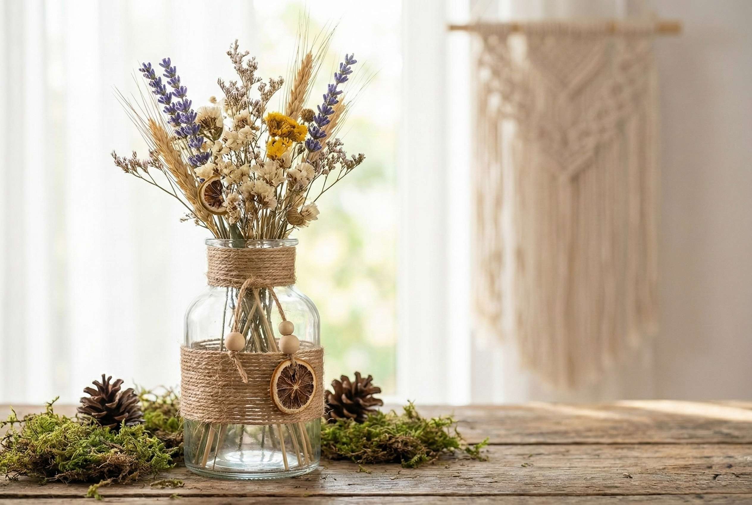 Kokosseil DIY - Makramee und Boho Dekoration